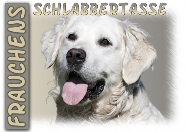 Fototasse Golden Retriever Herrchen/Frauchen