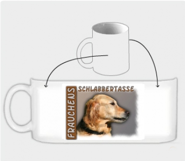 Fototasse Golden Retriever Herrchen/Frauchen