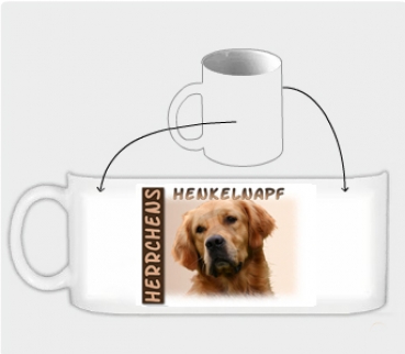 Fototasse Golden Retriever Herrchen/Frauchen