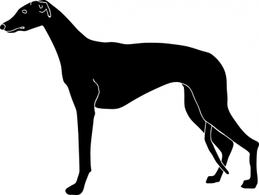 Autoaufkleber Greyhound stehend Silhouette
