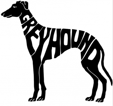 Silhouetten-Schriftzug Greyhound