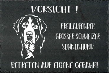 Schieferplatte Großer Schweizer Sennenhund