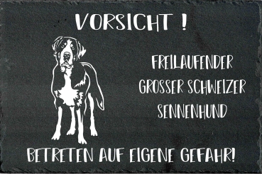 Schieferplatte Großer Schweizer Sennenhund