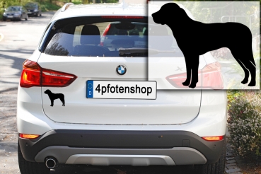 Autoaufkleber Großer Schweizer Sennenhund stehend Silhouette