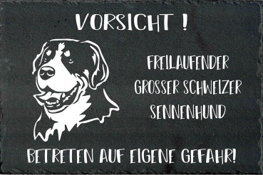 Schieferplatte Großer Schweizer Sennenhund