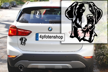 Autoaufkleber "Großer Schweizer Sennenhund" Kopf