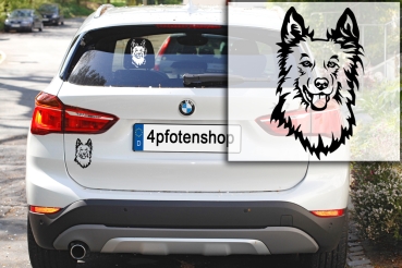 Autoaufkleber "Harzer Fuchs (Altdeutscher Hütehund)" Kopf