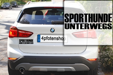 Aufkleber Sporthunde unterwegs