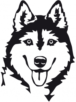 Autoaufkleber "Siberian Husky" Kopf