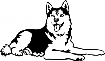 Autoaufkleber "Siberian Husky" Kontur