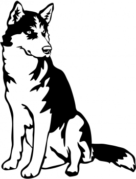 Autoaufkleber "Siberian Husky" Kontur