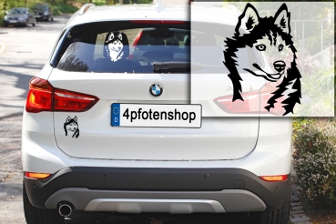 Autoaufkleber "Siberian Husky" Kopf