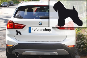 Autoaufkleber Irish Soft-Coated Wheaten Terrier stehend Silhouette
