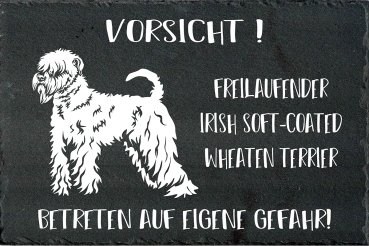 Schieferplatte Irish Soft-coated Wheaten Terrier