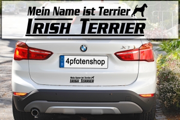 Aufkleber "Mein Name ist Irish Terrier"