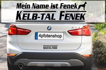 Aufkleber "Mein Name ist Kelb-tal Fenek"