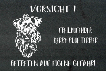 Schieferplatte Kerry Blue Terrier