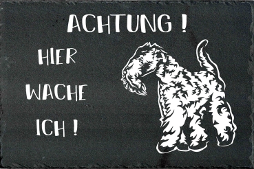 Schieferplatte Kerry Blue Terrier