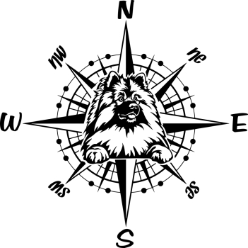 Aufkleber Wolfsspitz