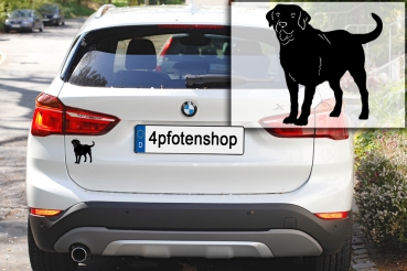 Autoaufkleber Labrador stehend Silhouette