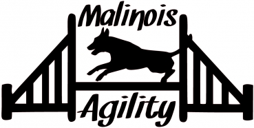 Autoaufkleber Agility Schriftzug "Malinois Agility"