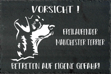 Schieferplatte Manchester Terrier
