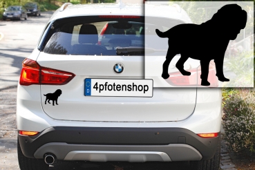 Autoaufkleber Mastino Napoletano stehend Silhouette