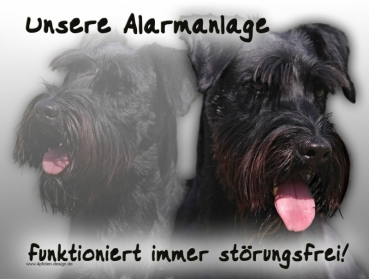 Hundewarnschild Schnauzer (Mittelschnauzer) #1