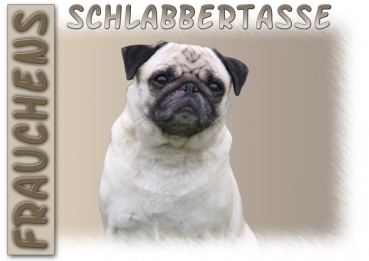 Fototasse Mops Herrchen/Frauchen