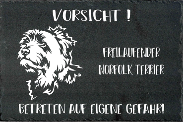 Schieferplatte Norfolk Terrier