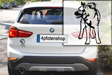 Autoaufkleber "Norwegischer Elchhund" Kontur