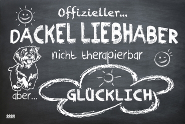 Hundeschild "Offizieller Dackel Liebhaber"