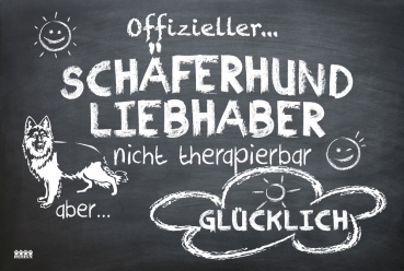 Hundeschild "Offizieller Schäferhund Liebhaber"