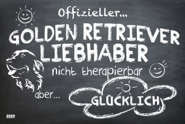 Hundeschild "Offizieller Golden Retriever Liebhaber"