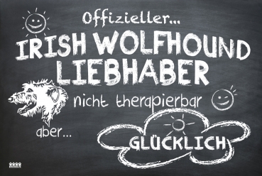 Hundeschild "Offizieller Irish Wolfhound Liebhaber"