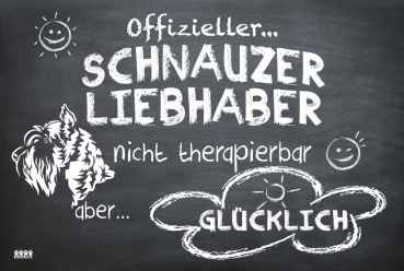 Hundeschild "Offizieller Schnauzer Liebhaber"