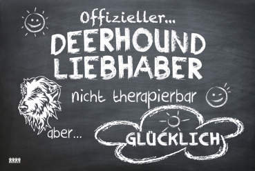 Hundeschild "Offizieller Deerhound Liebhaber"