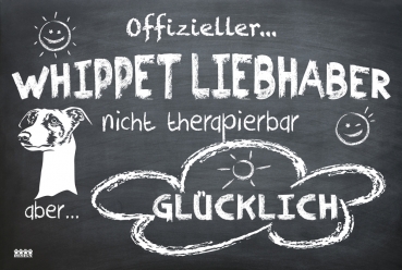 Hundeschild "Offizieller Whippet Liebhaber"