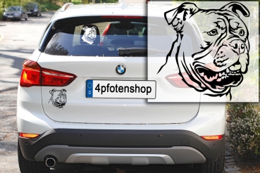 Autoaufkleber "Old Englisch Bulldog" Kopf