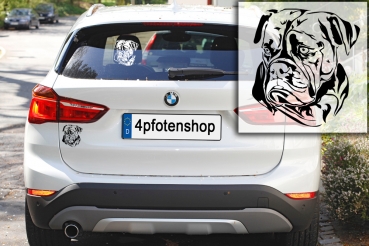 Autoaufkleber "Old Englisch Bulldog" Kopf