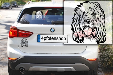 Autoaufkleber "Otterhound" Kopf