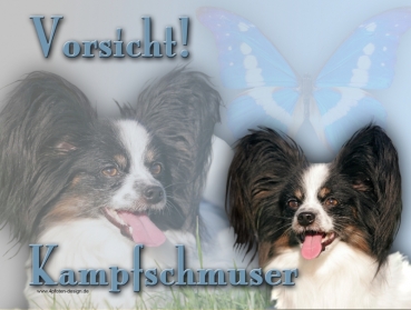 Hundewarnschild Papillon #2