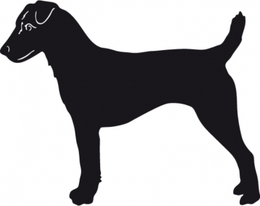 Autoaufkleber Parson Russell Terrier stehend Silhouette