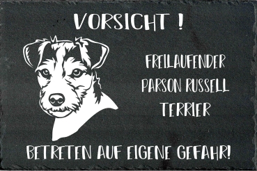 Schieferplatte Parson Russell Terrier