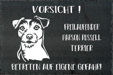 Schieferplatte Parson Russell Terrier