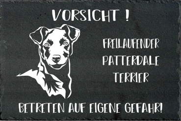 Schieferplatte Patterdale Terrier