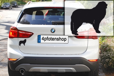 Autoaufkleber Pyrenäenberghund stehend Silhouette