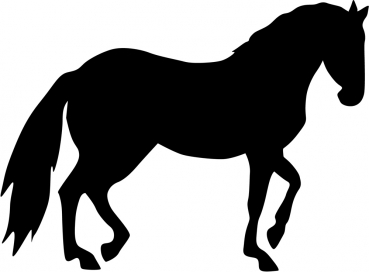 Aufkleber Pferd - Quarter Horse Silhouette