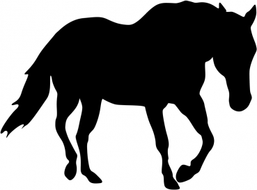 Aufkleber Pferd - Quarter Horse Silhouette