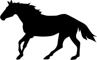 Aufkleber Pferd - Quarter Horse Silhouette